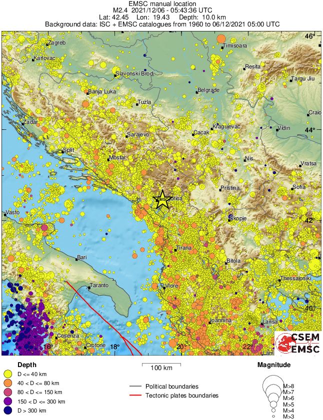 regional historical seismicity