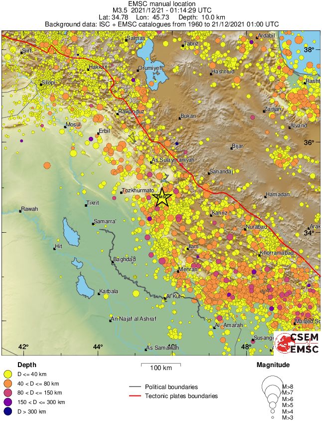 regional historical seismicity