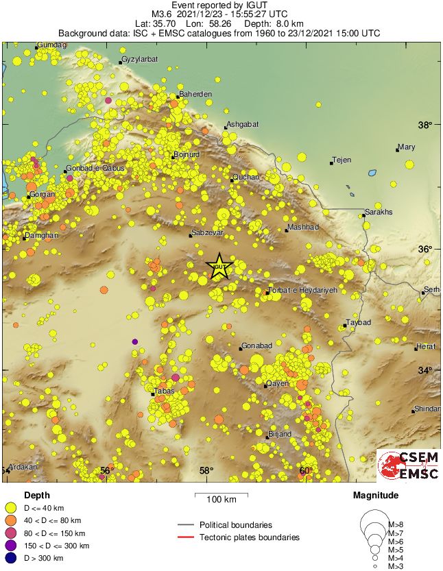 regional historical seismicity