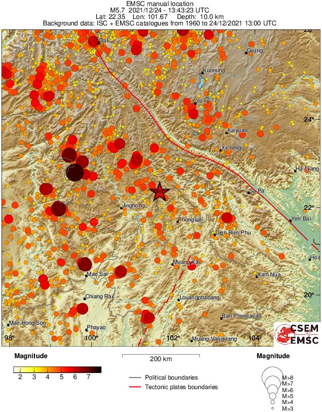 regional magnitude historical seismicity