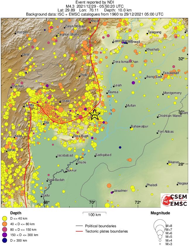 regional historical seismicity