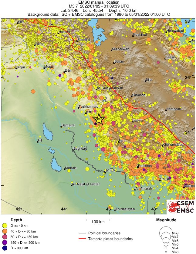 regional historical seismicity