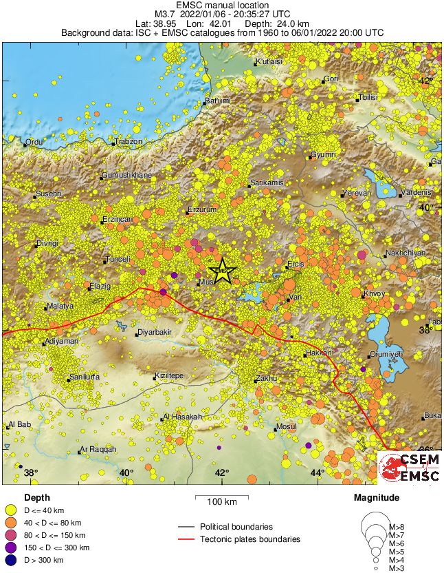 regional historical seismicity