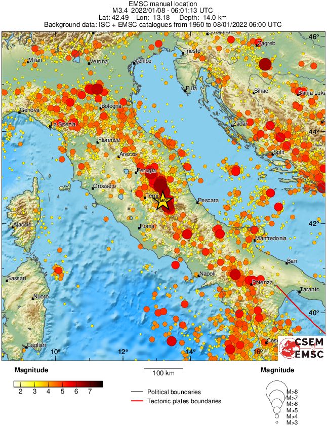 regional magnitude historical seismicity