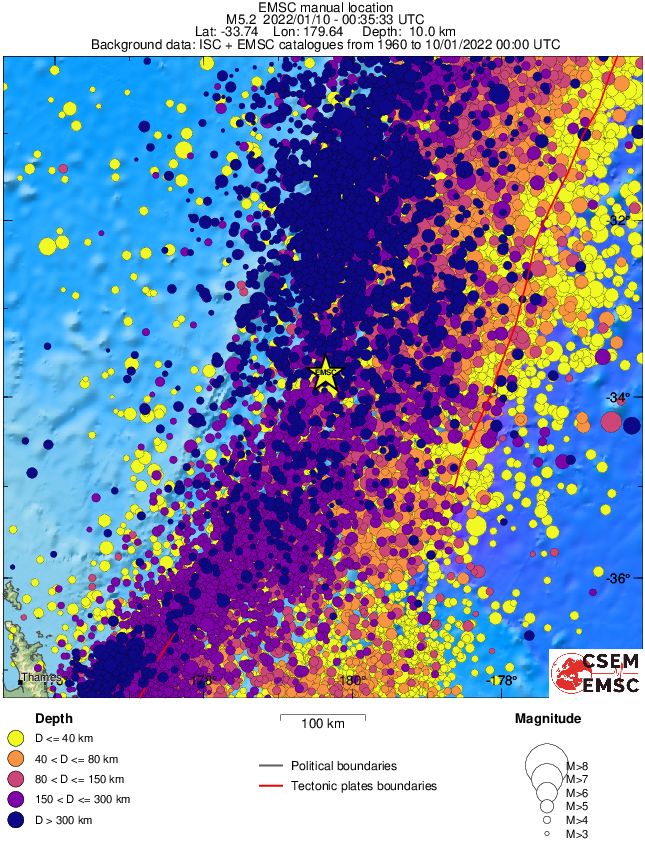 regional historical seismicity