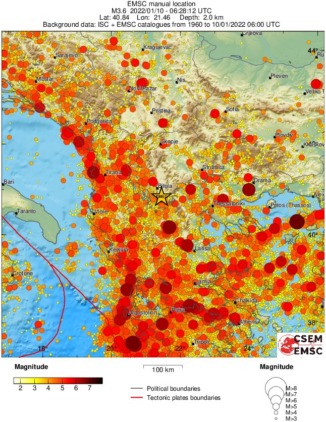 regional magnitude historical seismicity