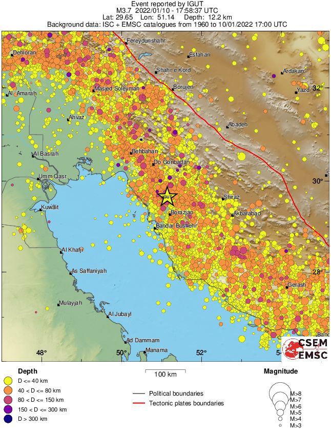 regional historical seismicity