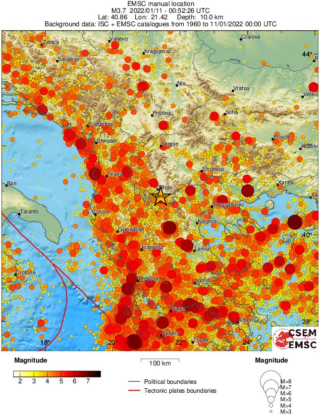 regional magnitude historical seismicity