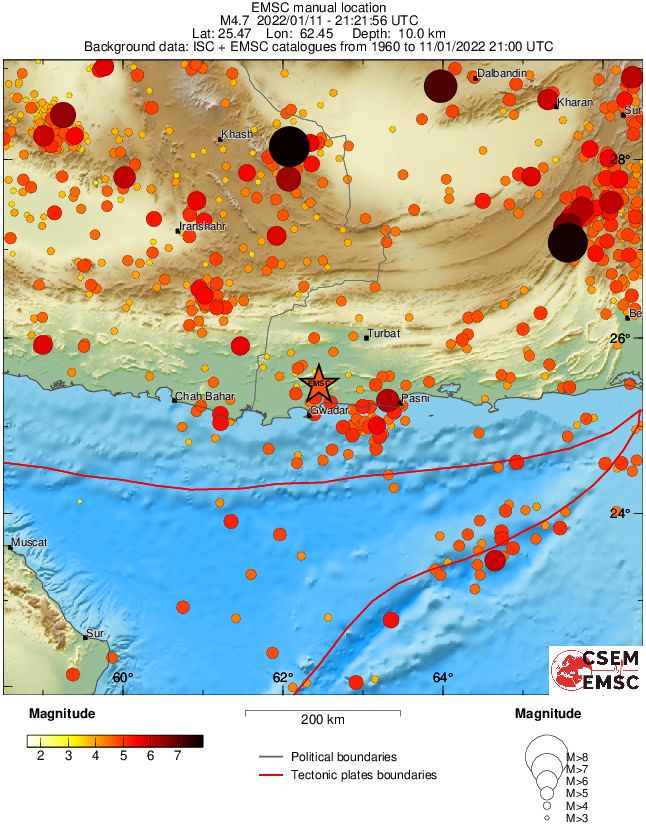 regional magnitude historical seismicity