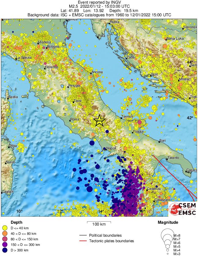 regional historical seismicity