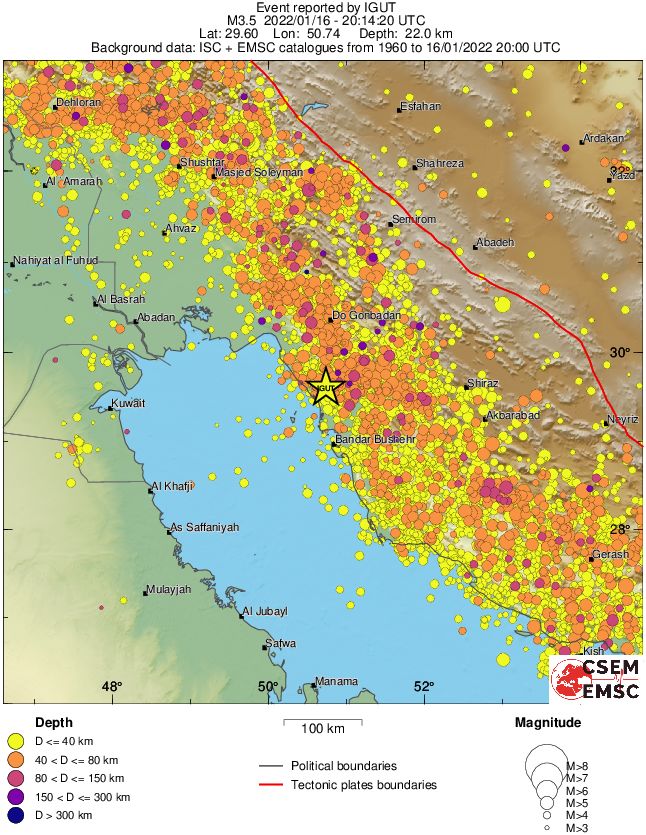 regional historical seismicity