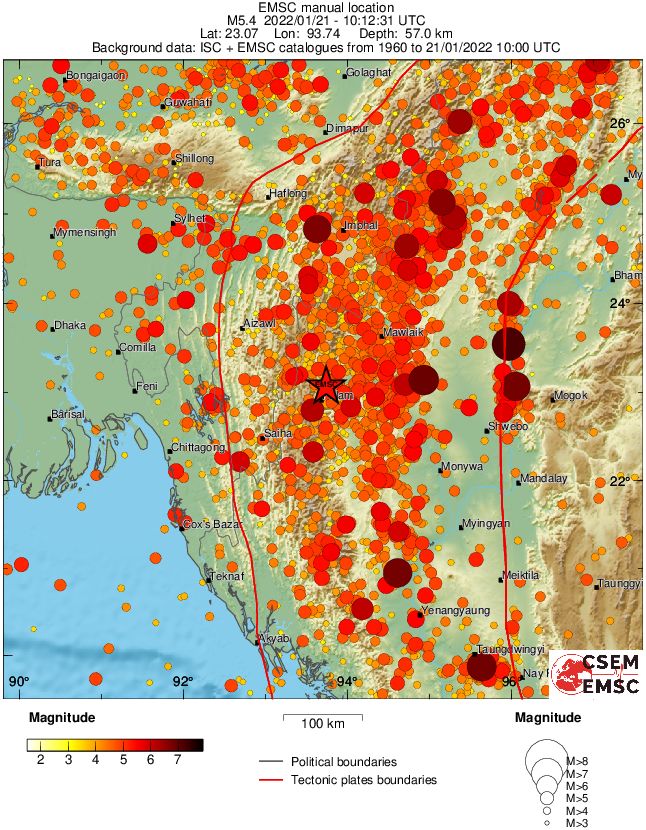 regional magnitude historical seismicity