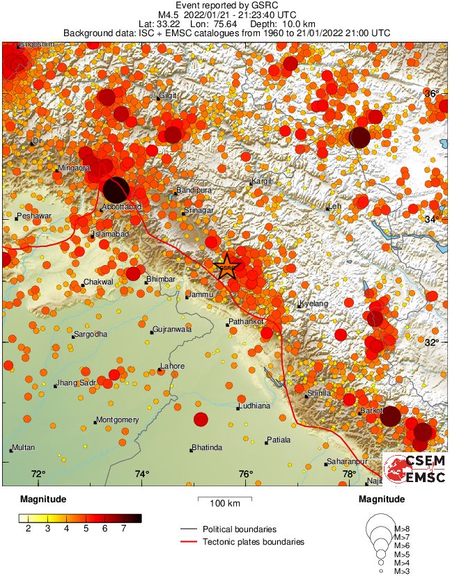 regional magnitude historical seismicity
