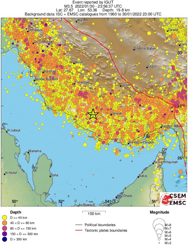 regional historical seismicity