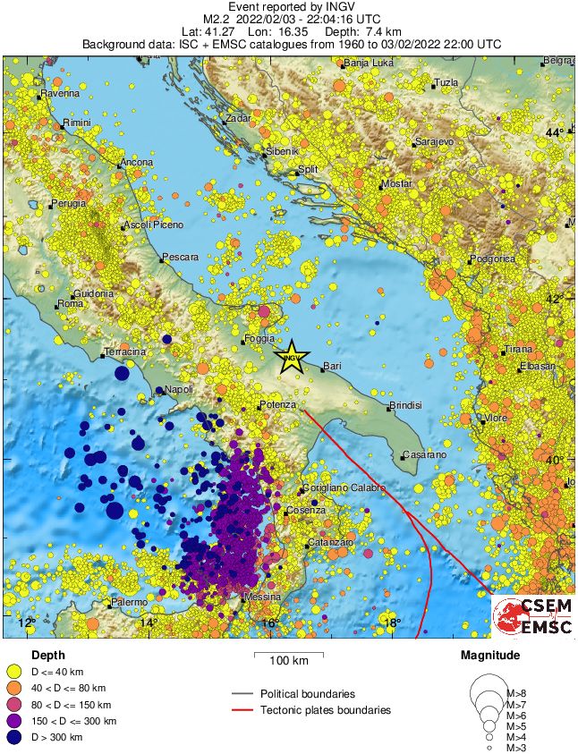 regional historical seismicity