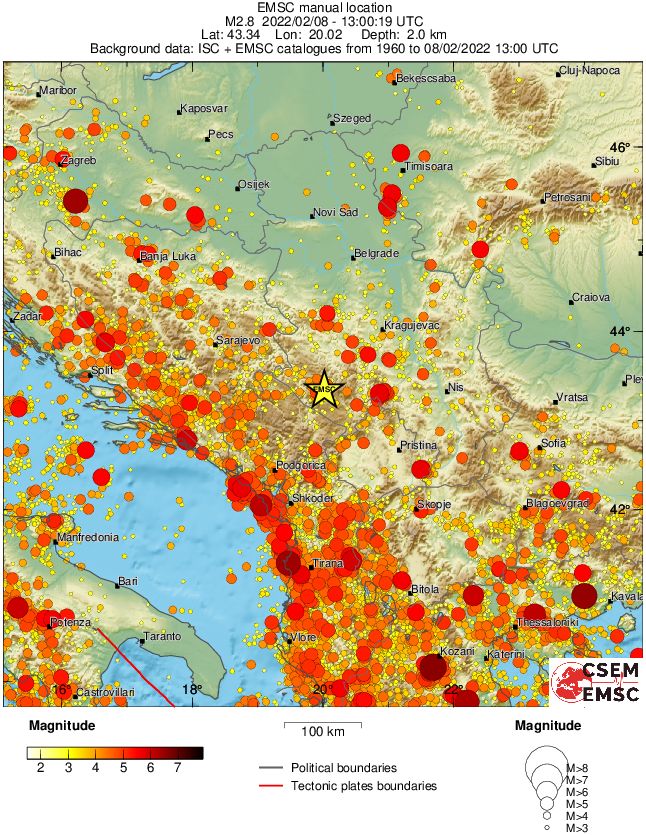 regional magnitude historical seismicity