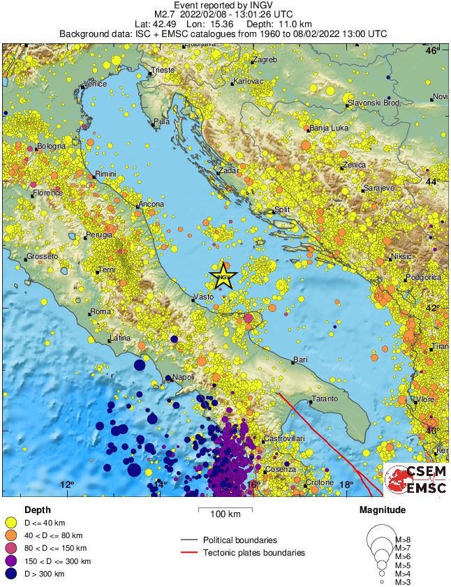 regional historical seismicity