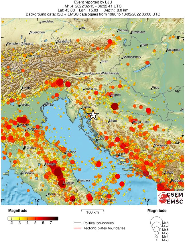 regional magnitude historical seismicity