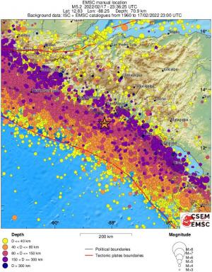 regional historical seismicity