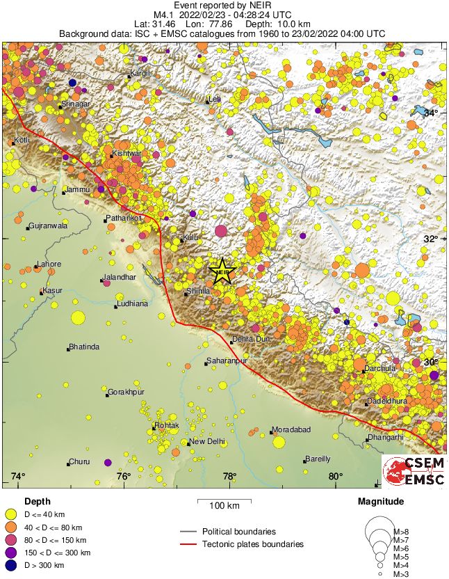 regional historical seismicity