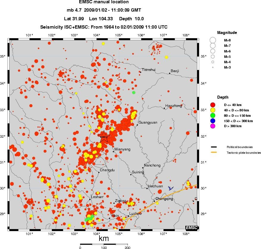 regional historical seismicity
