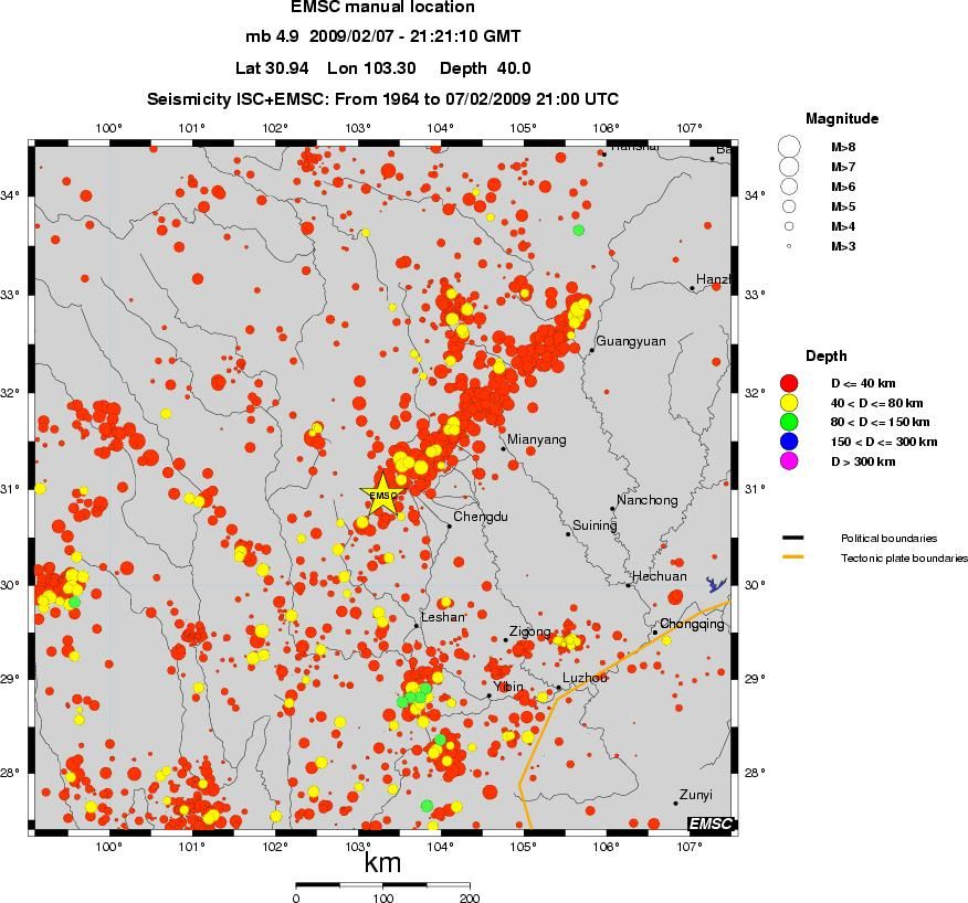regional historical seismicity