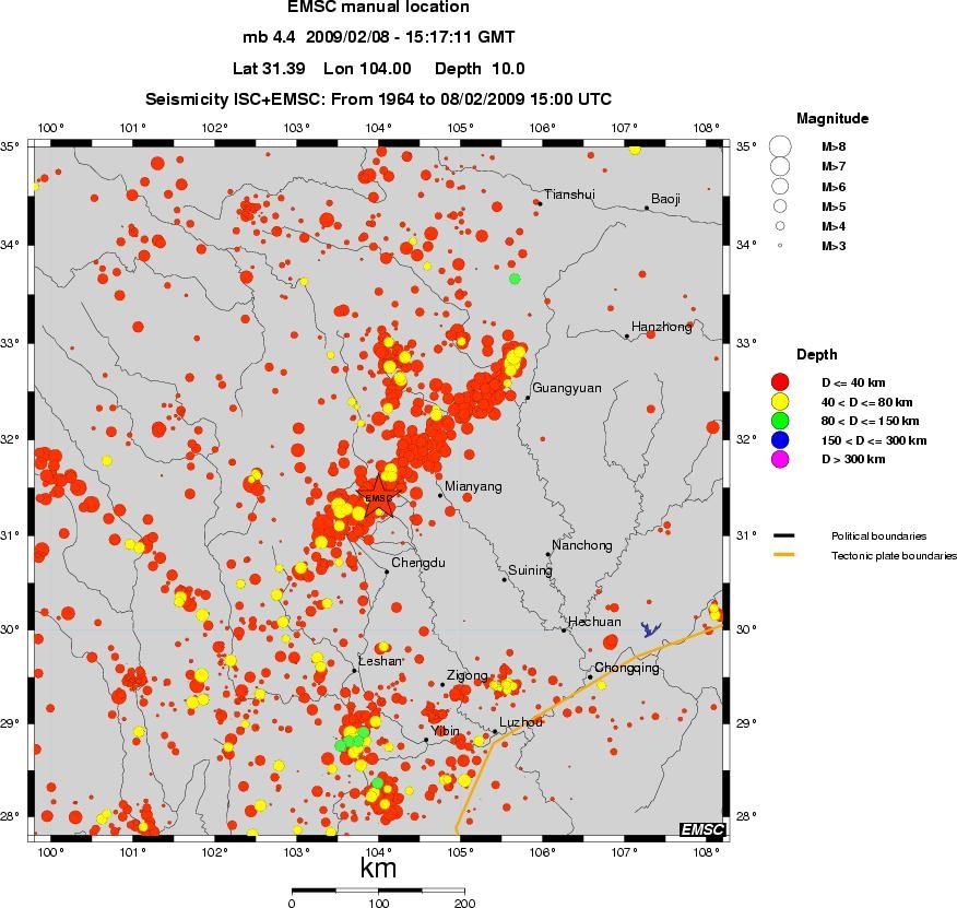 regional historical seismicity