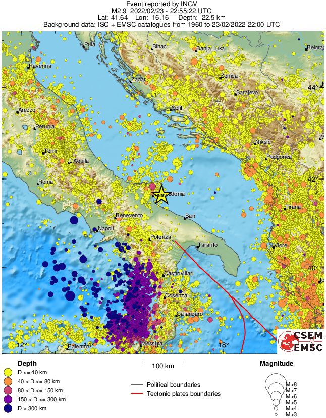regional historical seismicity