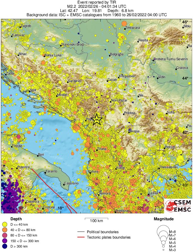 regional historical seismicity