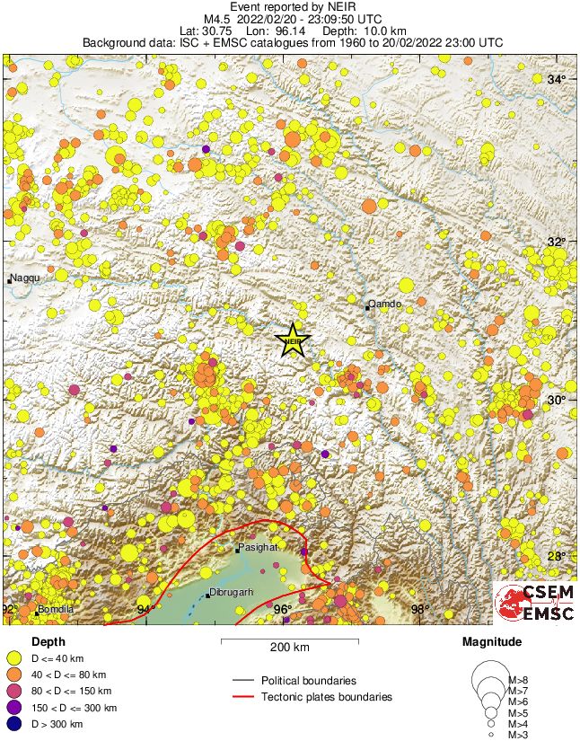 regional historical seismicity