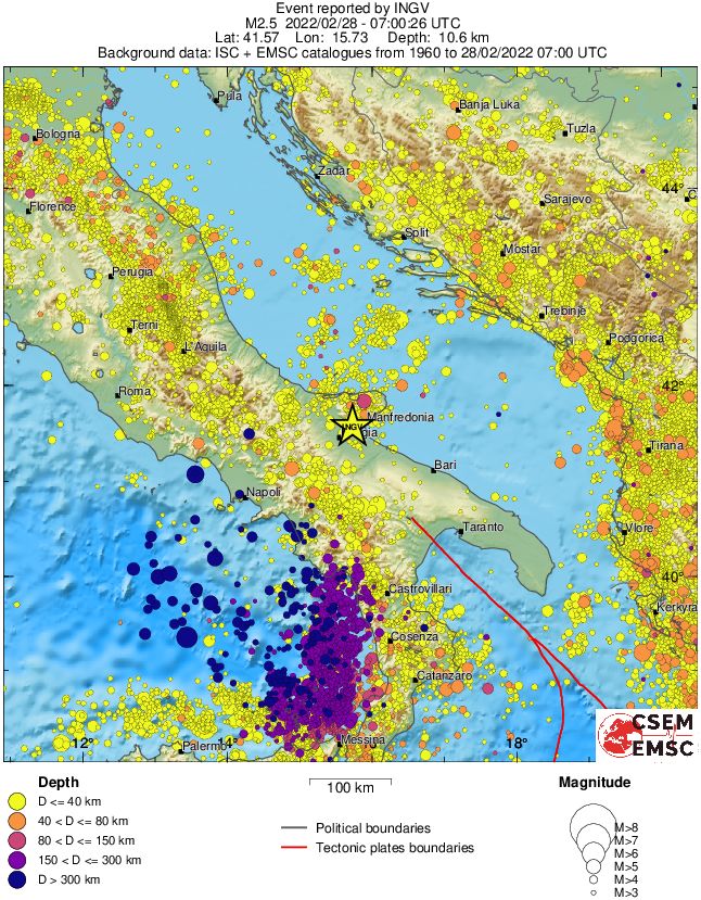 regional historical seismicity
