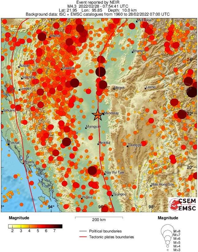 regional magnitude historical seismicity