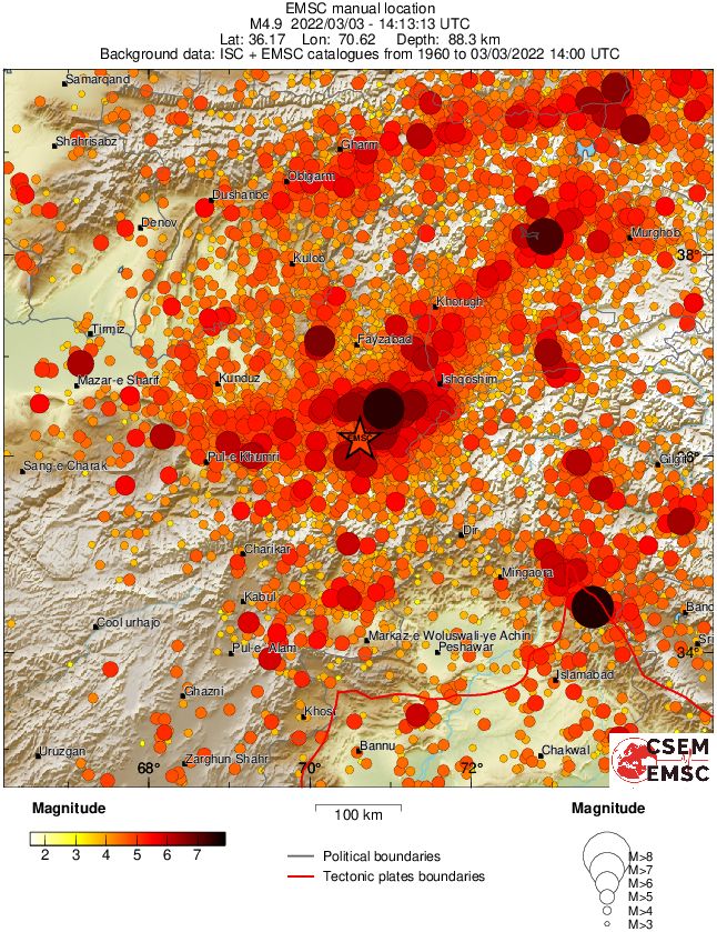 regional magnitude historical seismicity