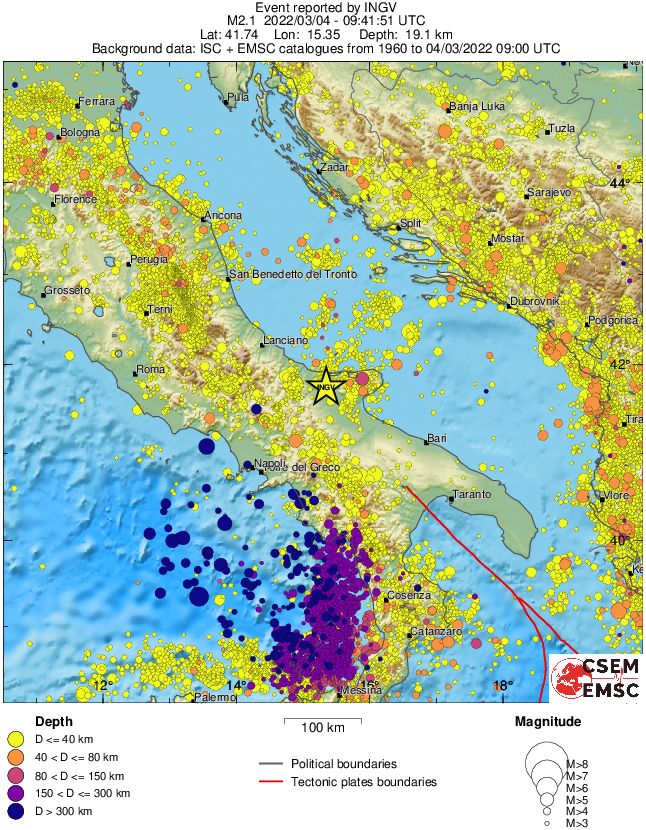 regional historical seismicity