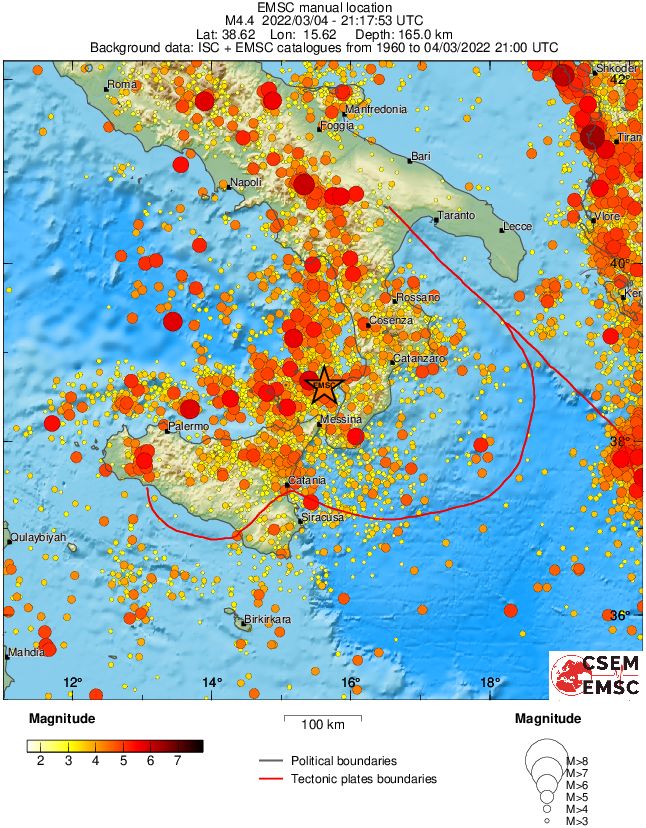 regional magnitude historical seismicity
