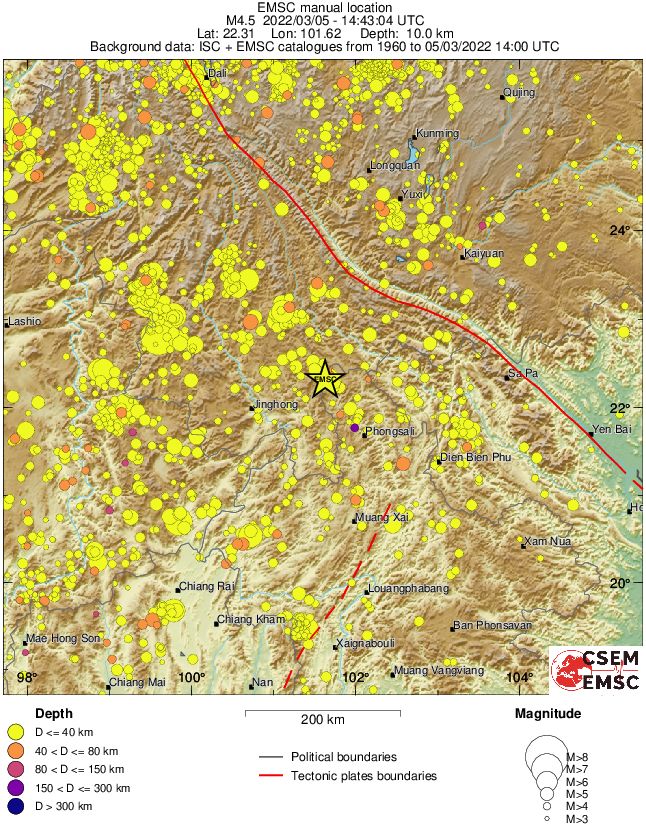 regional historical seismicity