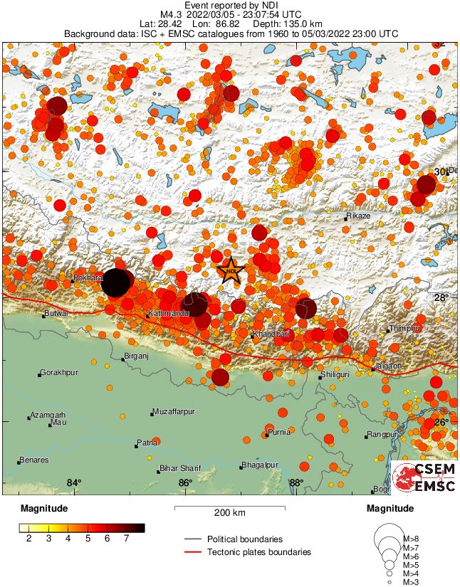 regional magnitude historical seismicity