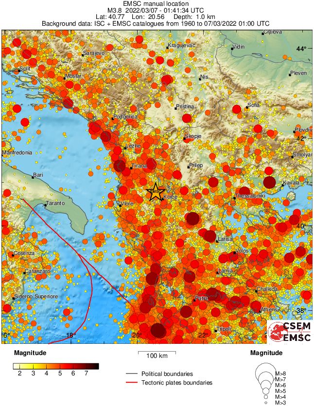 regional magnitude historical seismicity