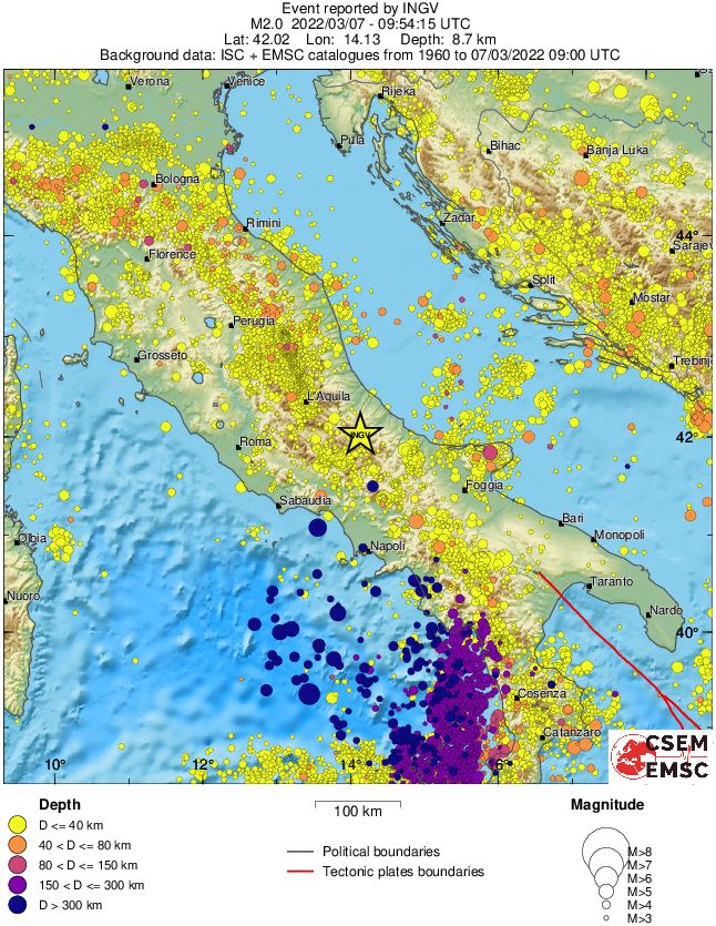 regional historical seismicity