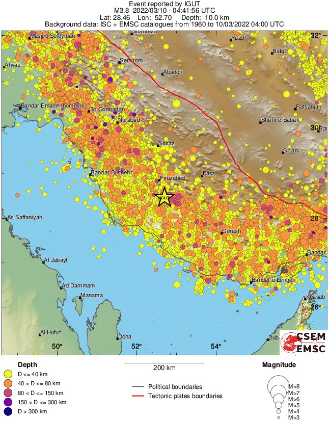 regional historical seismicity