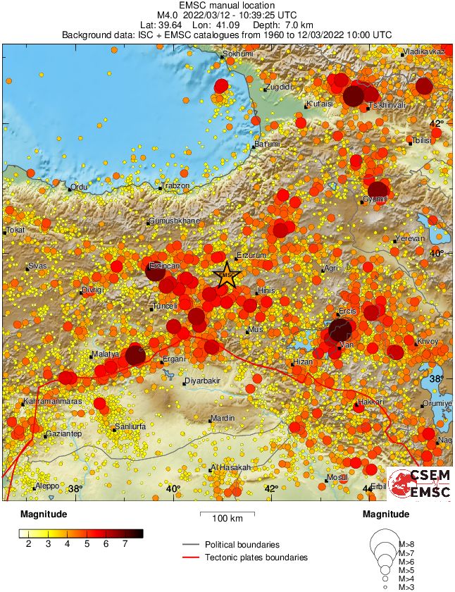 regional magnitude historical seismicity