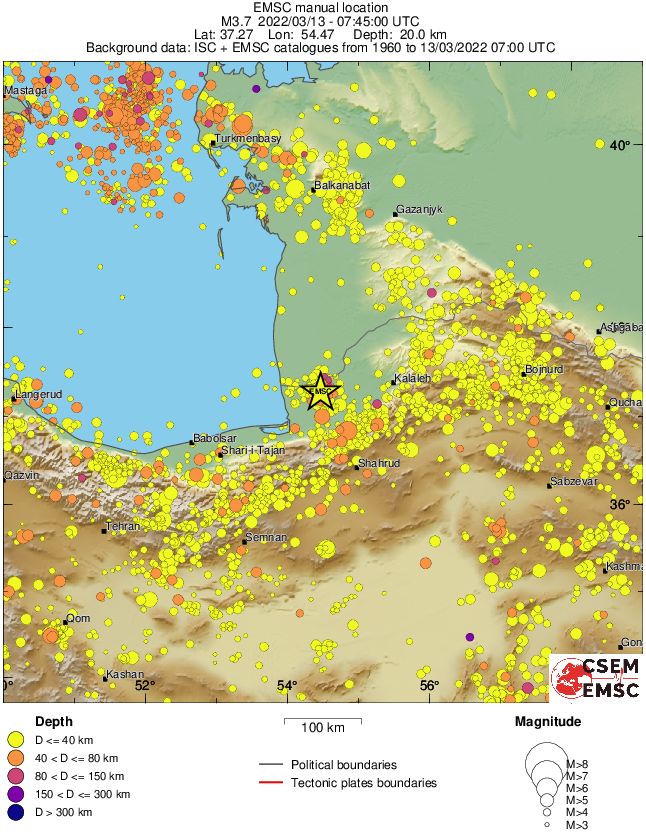 regional historical seismicity