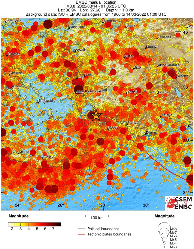 regional magnitude historical seismicity