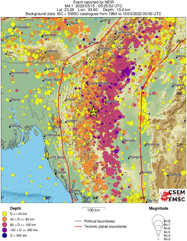 regional historical seismicity