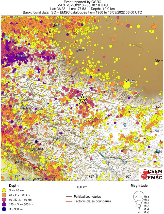regional historical seismicity