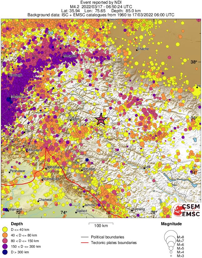 regional historical seismicity