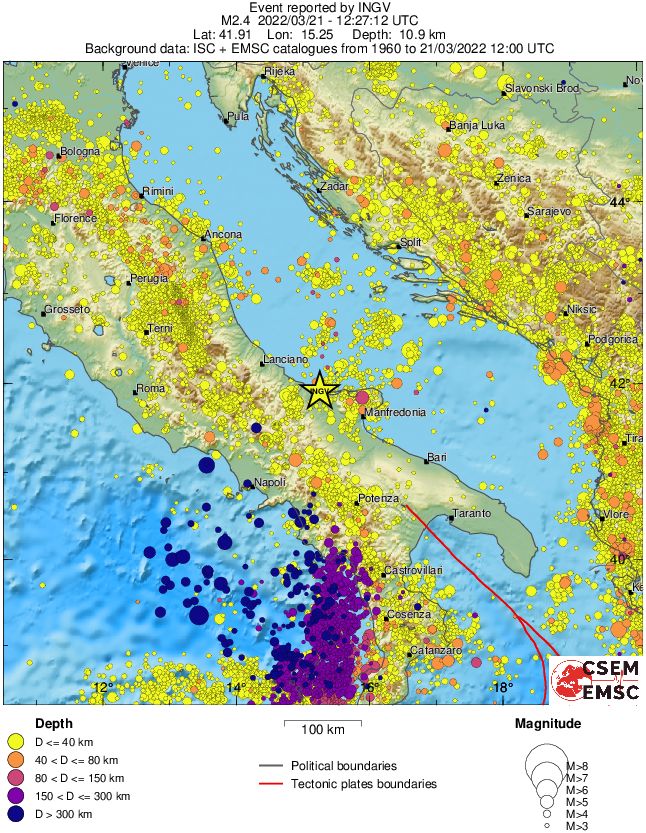 regional historical seismicity