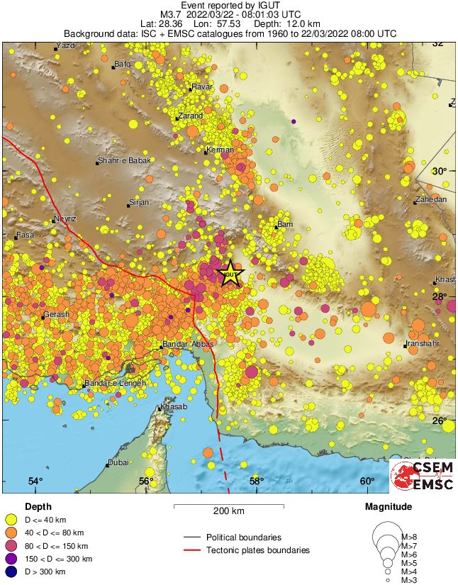 regional historical seismicity