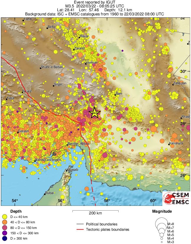 regional historical seismicity