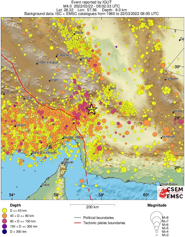 regional historical seismicity